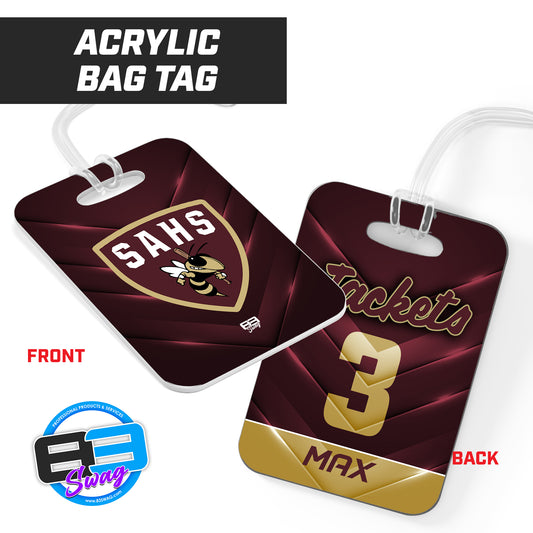 SAHS - St. Augustine Baseball - Hard Acrylic Bag Tag