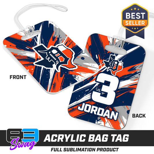 Hard Acrylic Bag Tag - Dallas Tigers Baseball v.26