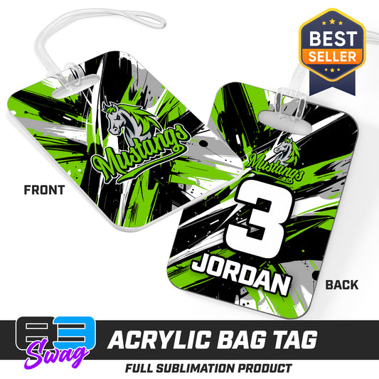 Hard Acrylic Bag Tag - Mustangs