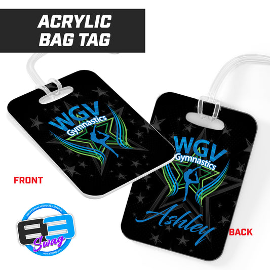 WGV Gymnastics BLACK - Hard Acrylic Bag Tag