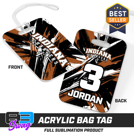 Hard Acrylic Bag Tag - Indiana Chargers Baseball