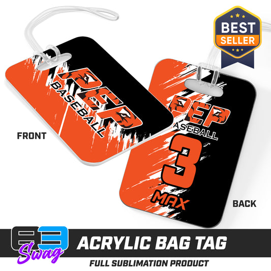 Hard Acrylic Bag Tag - PEP Tigers Baseball