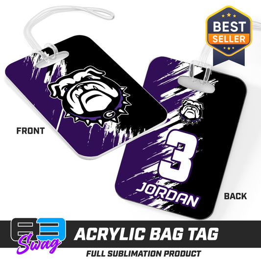 Hard Acrylic Bag Tag - Geraldine Bulldogs Football