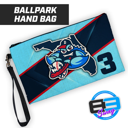 FCA Blueclaws Baseball - 9"x5" Zipper Bag with Wrist Strap