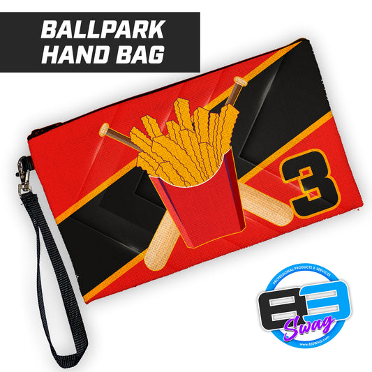 Team Rally Fries Baseball - 9"x5" Zipper Bag with Wrist Strap