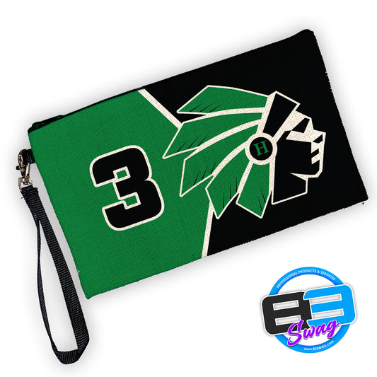 9"x5" Zipper Bag with Wrist Strap - Hopatcong Warriors