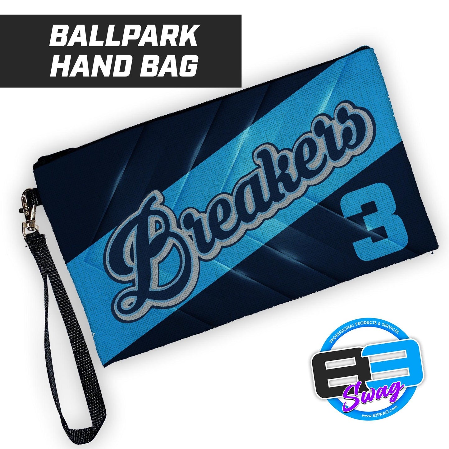 Breakers - 9"x5" Zipper Bag with Wrist Strap
