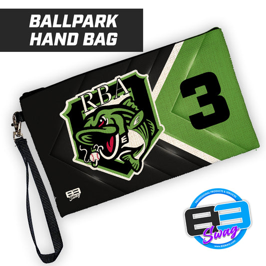 RBA Stripers Baseball - 9"x5" Zipper Bag with Wrist Strap