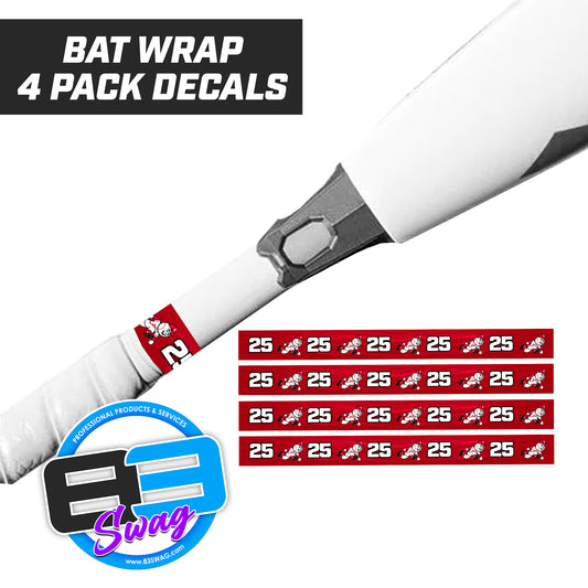 Fleming Island 10U Reds - Bat Decal Wraps (4 Pack)