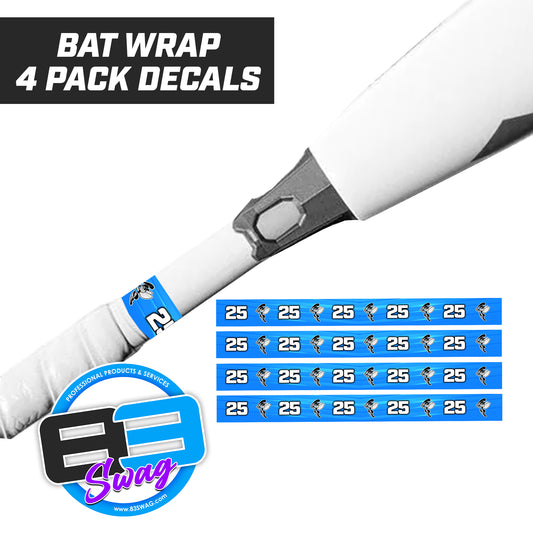 NBC Gnats - Bat Decal Wraps (4 Pack)