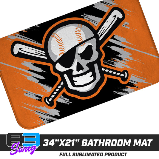 21"x34" Microfiber Bath Mat - Hoover Hooligans Baseball