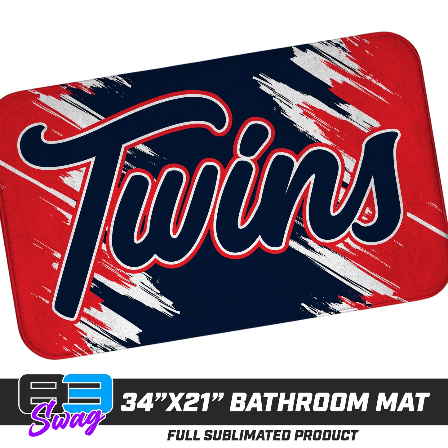 21"x34" Microfiber Bath Mat - Town N Country Baseball