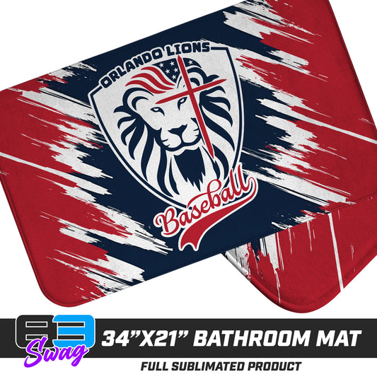 21"x34" Microfiber Bath Mat - Orlando Lions Baseball