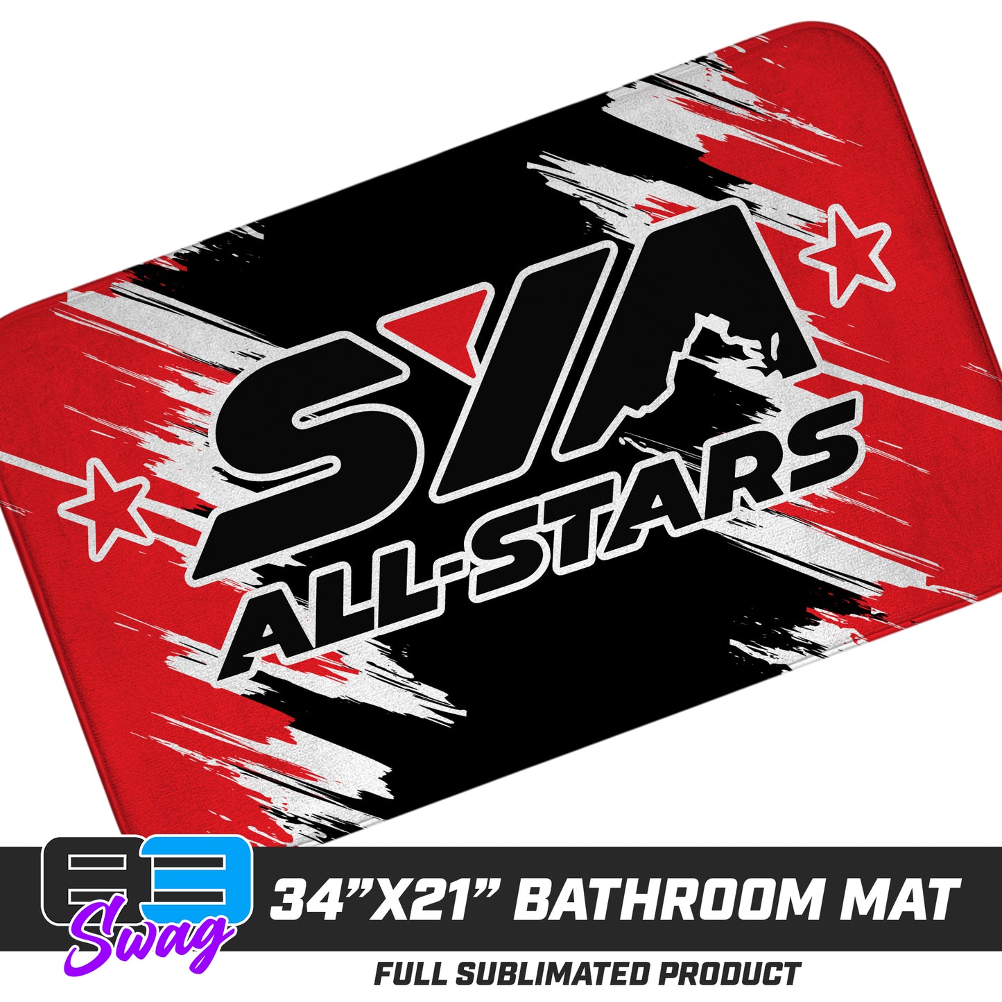 21"x34" Microfiber Bath Mat - SYA All Stars Baseball