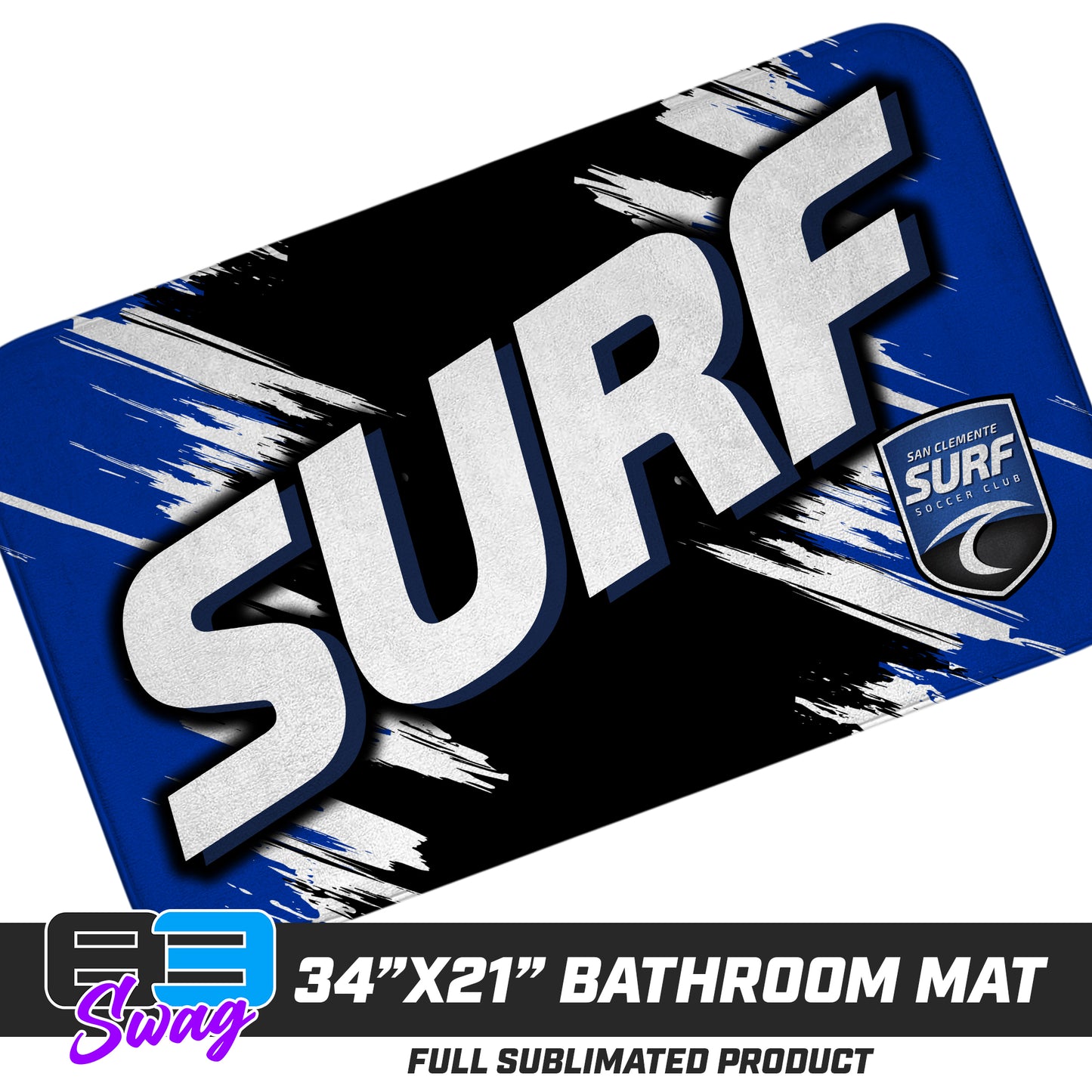 21"x34" Microfiber Bath Mat - San Clemente Surf Soccer Club