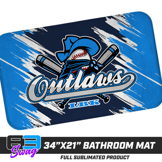 21"x34" Microfiber Bath Mat - Outlaws Baseball