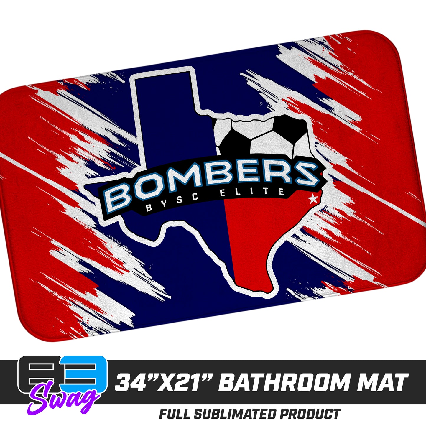 21"x34" Microfiber Bath Mat - BYSC Bombers Soccer