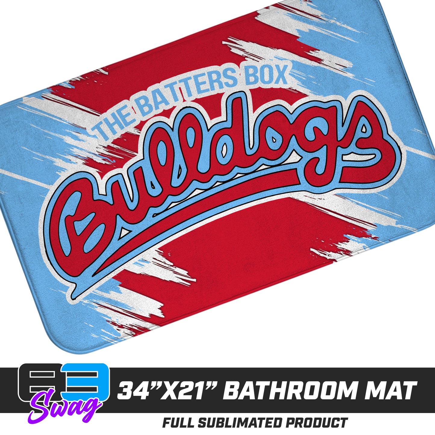 21"x34" Microfiber Bath Mat - Batters Box Bulldogs Softball