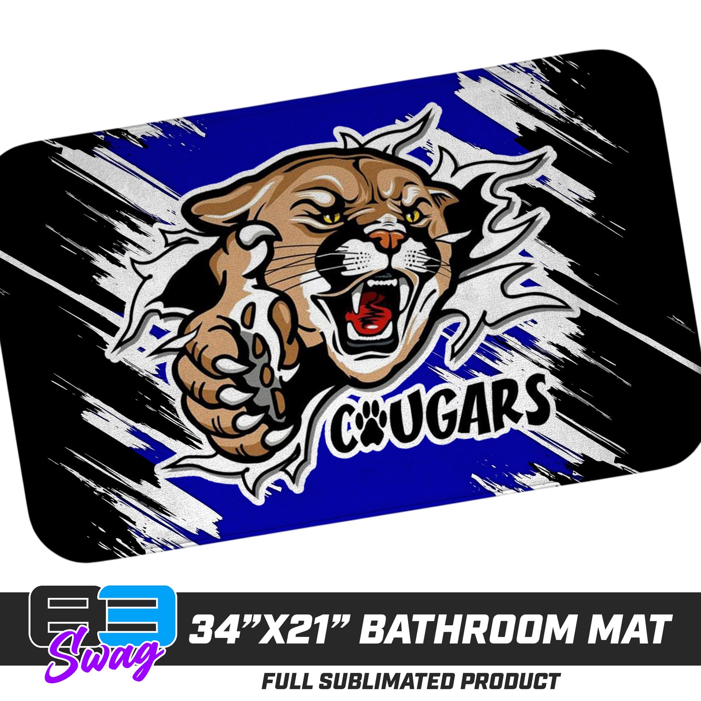 21"x34" Microfiber Bath Mat - North Caroline Cougars Football