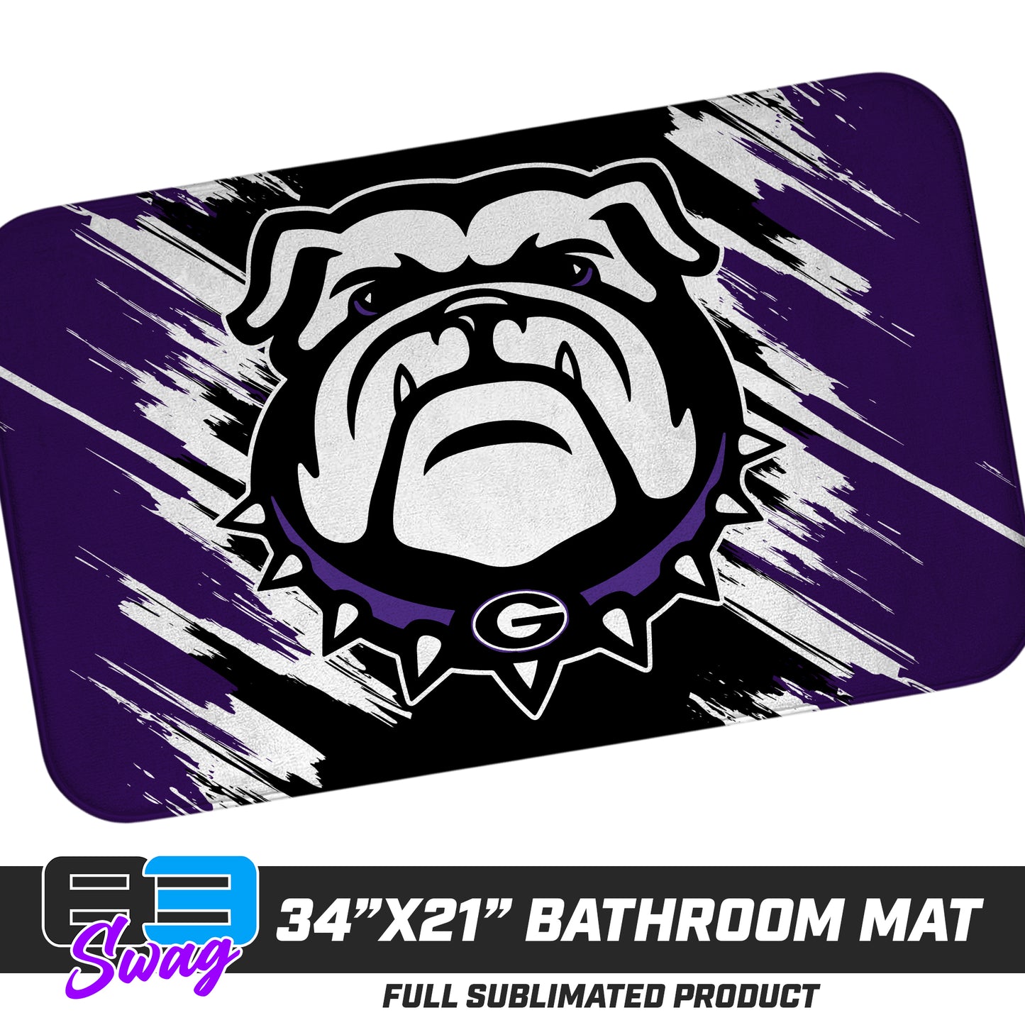 21"x34" Microfiber Bath Mat - Geraldine Bulldogs Football