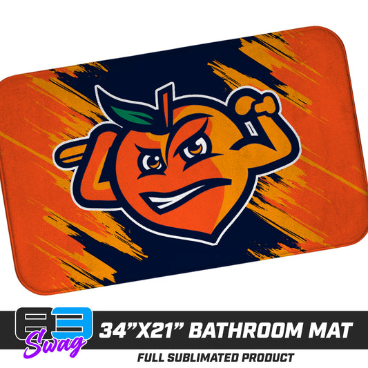 21"x34" Microfiber Bath Mat - Peach Clobbers Baseball