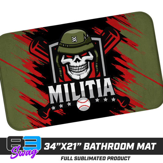 21"x34" Microfiber Bath Mat - Militia Baseball