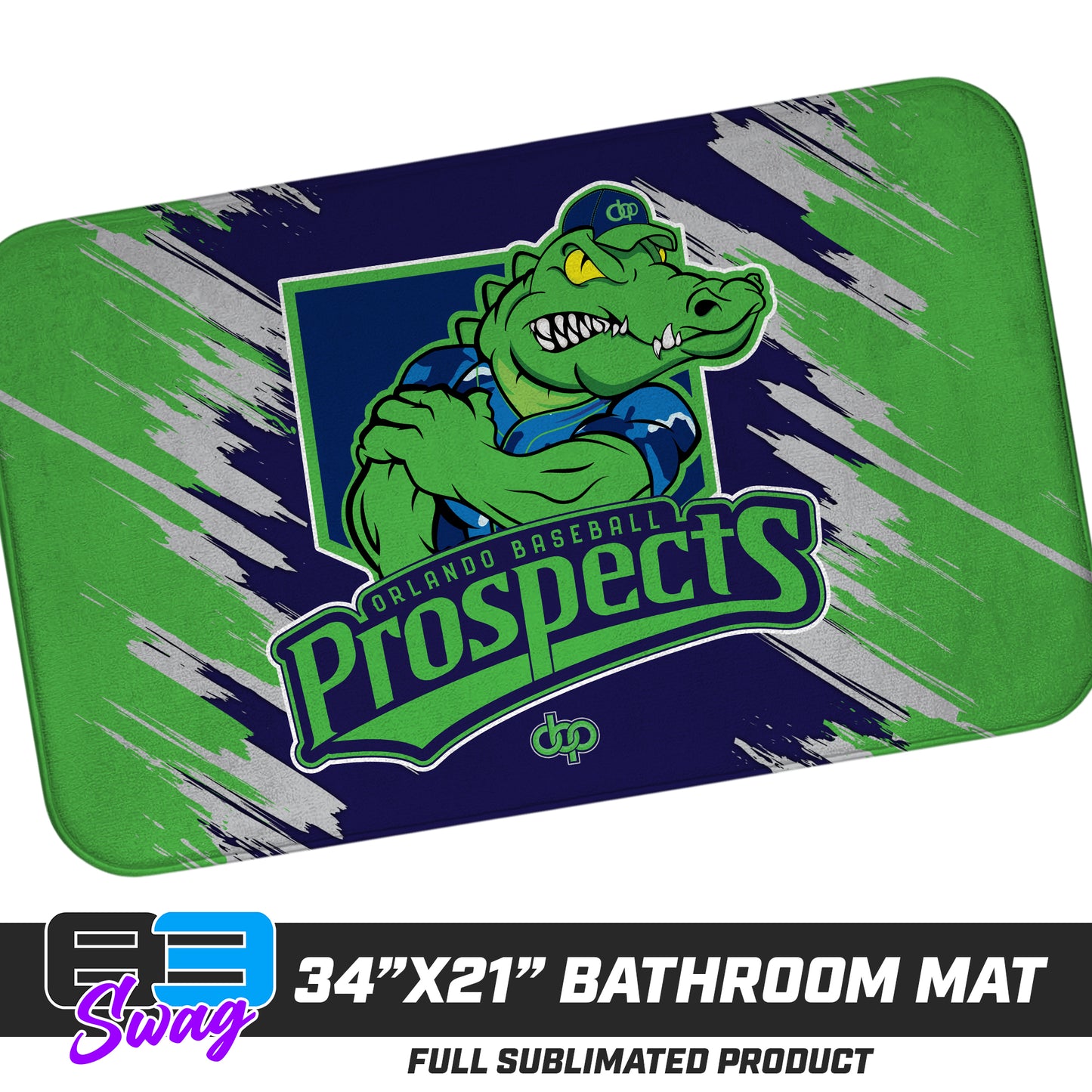 21"x34" Microfiber Bath Mat - Orlando Baseball Prospects - Swamp Kings