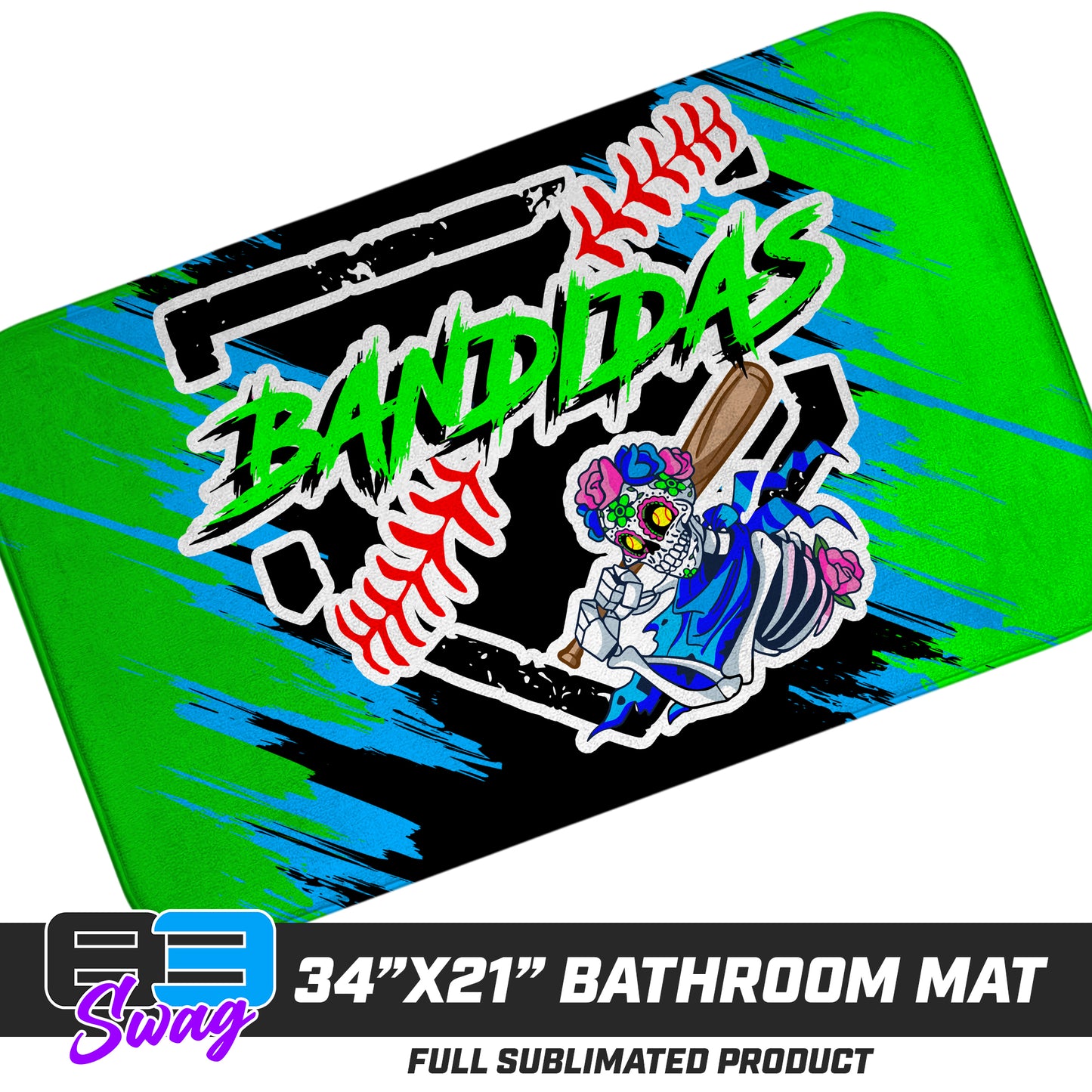 21"x34" Microfiber Bath Mat - Baker Bandidas Softball