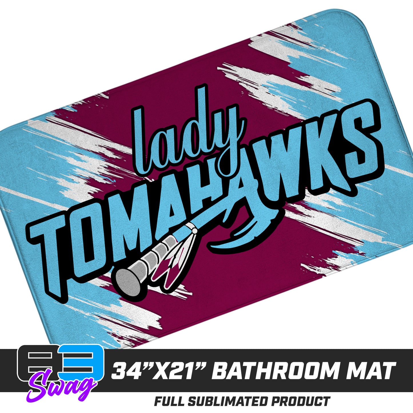 21"x34" Microfiber Bath Mat - Keystone Heights - Lady Tomahawks Softball