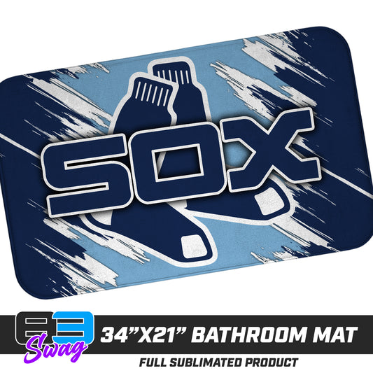 21"x34" Microfiber Bath Mat - Blue Sox