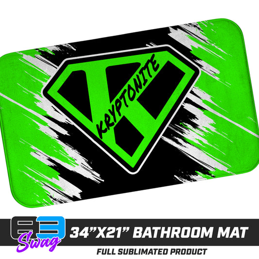 21"x34" Microfiber Bath Mat - Kryptonite Softball