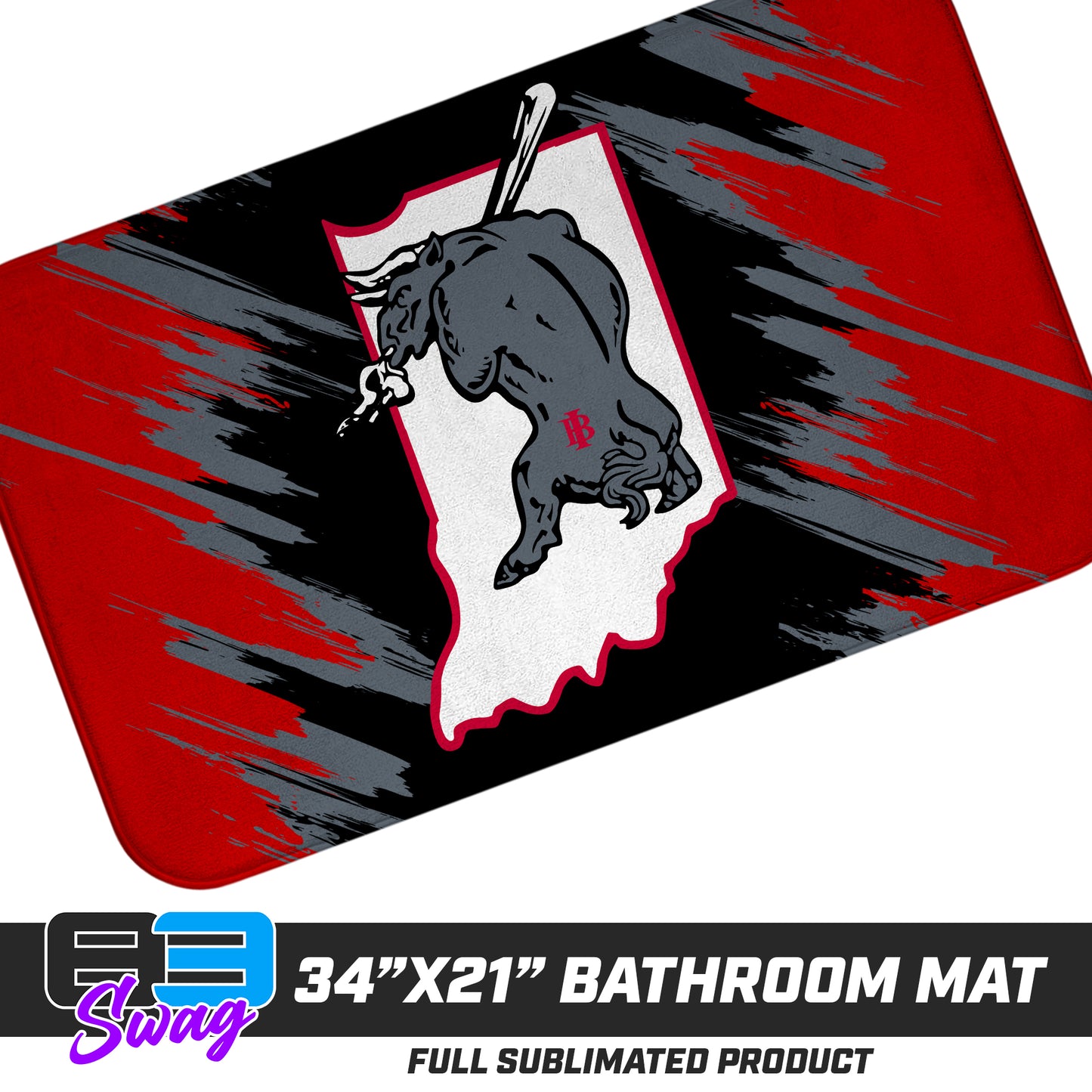 21"x34" Microfiber Bath Mat - Indiana Bulls Baseball