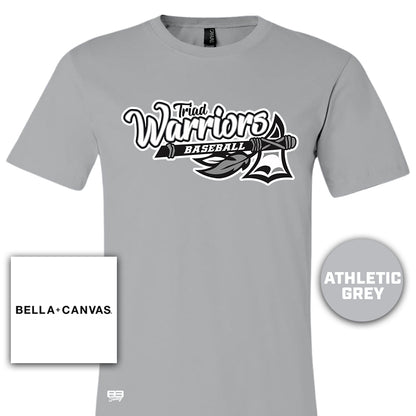 Bella + Canvas 3001C Unisex Jersey T-Shirt - Triad Warriors Baseball