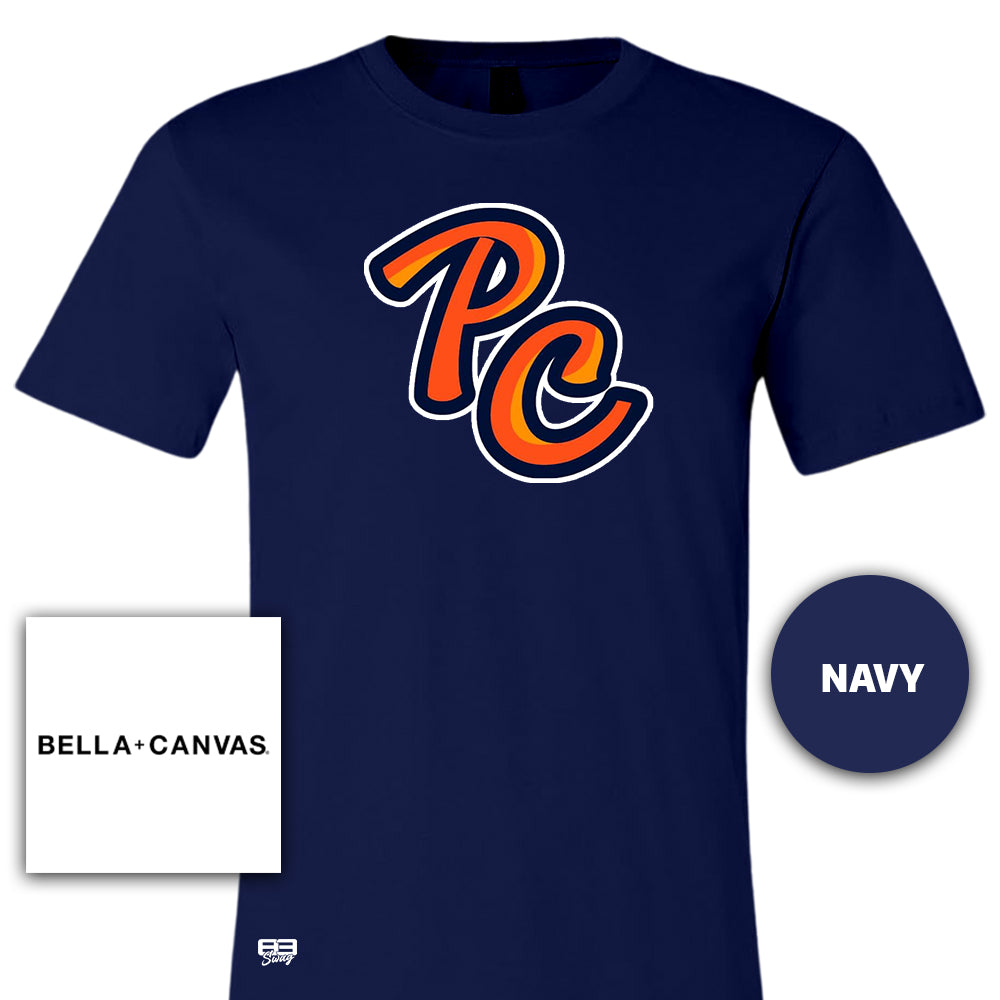 Bella + Canvas 3001C Unisex Jersey T-Shirt - Peach Clobbers Baseball V2