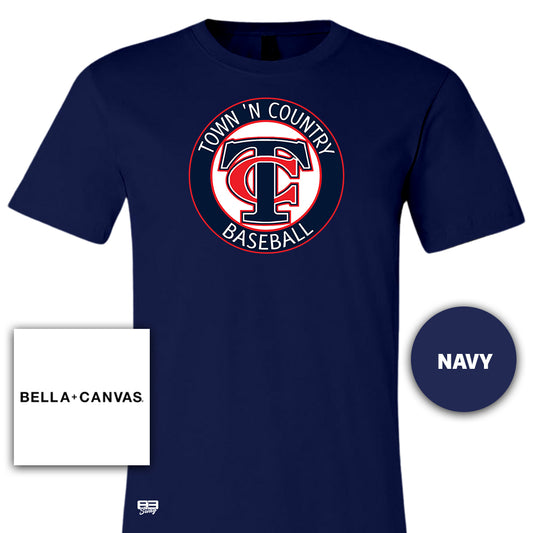 Bella + Canvas 3001C Unisex Jersey T-Shirt - Town N Country Baseball V2