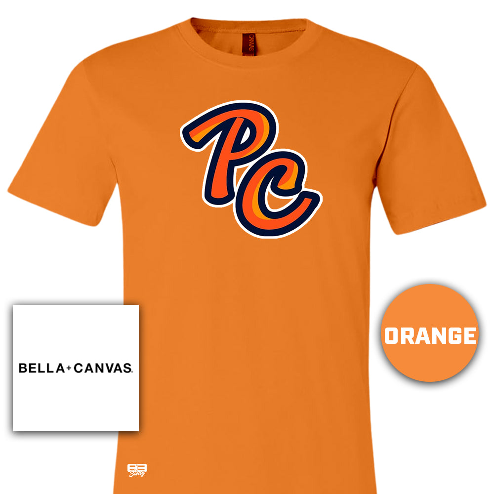 Bella + Canvas 3001C Unisex Jersey T-Shirt - Peach Clobbers Baseball V2