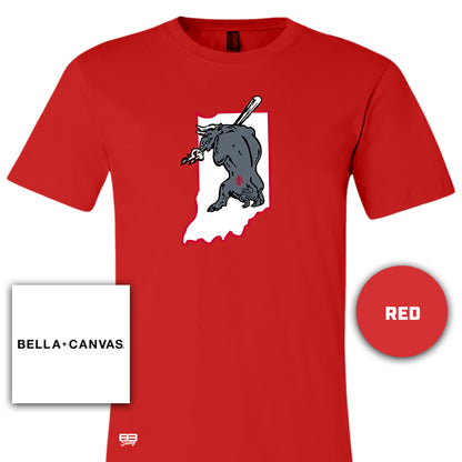 Bella + Canvas 3001C Unisex Jersey T-Shirt - Indiana Bulls Baseball