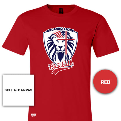 Bella + Canvas 3001C Unisex Jersey T-Shirt - Orlando Lions Baseball