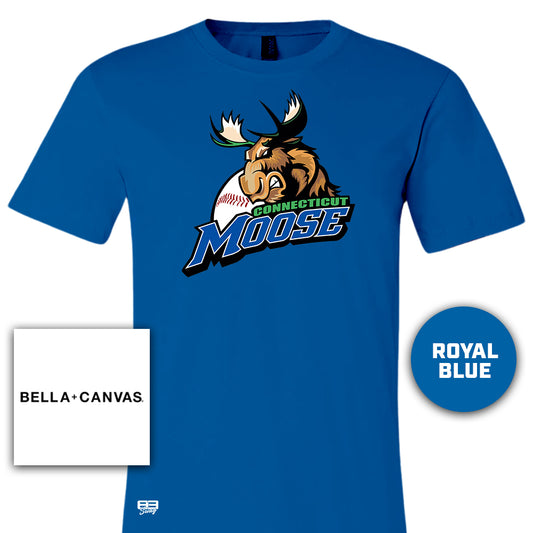 Bella + Canvas 3001C Unisex Jersey T-Shirt - Connecticut Moose Baseball V1