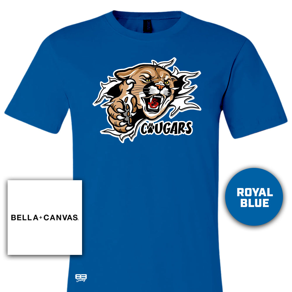 Bella + Canvas 3001C Unisex Jersey T-Shirt - North Caroline Cougars Football