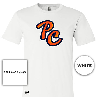 Bella + Canvas 3001C Unisex Jersey T-Shirt - Peach Clobbers Baseball V2