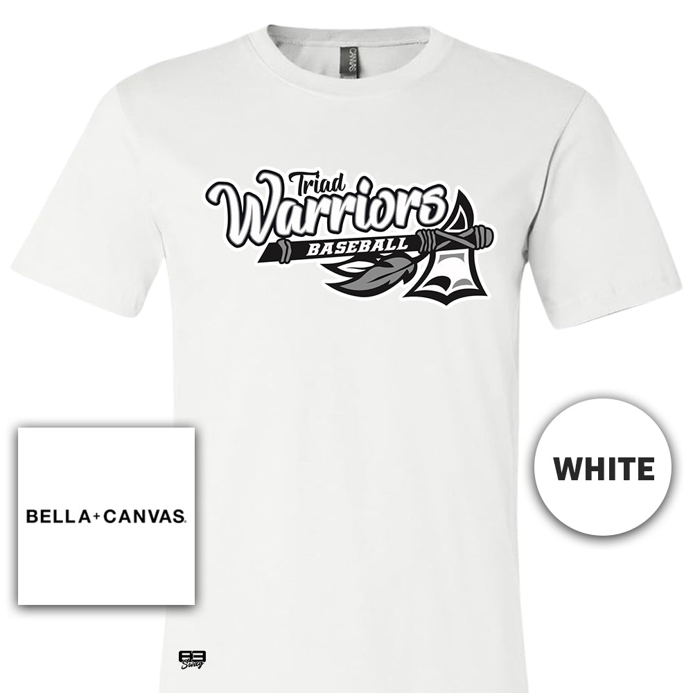 Bella + Canvas 3001C Unisex Jersey T-Shirt - Triad Warriors Baseball