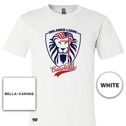 Bella + Canvas 3001C Unisex Jersey T-Shirt - Orlando Lions Baseball