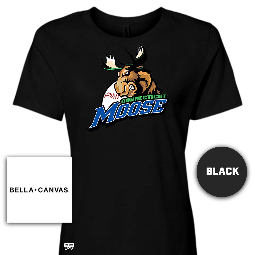 Bella + Canvas B6400 Women's Relaxed Jersey Short-Sleeve T-Shirt - Connecticut Moose Baseball V1