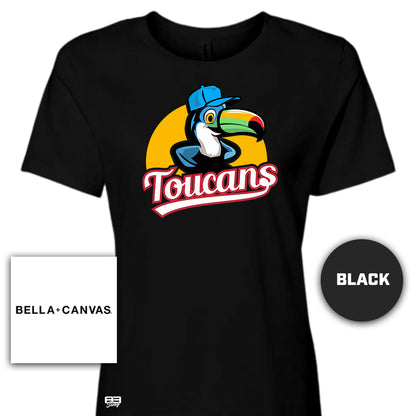 Bella + Canvas B6400 Women's Relaxed Jersey Short-Sleeve T-Shirt - Toucans Baseball LV 2