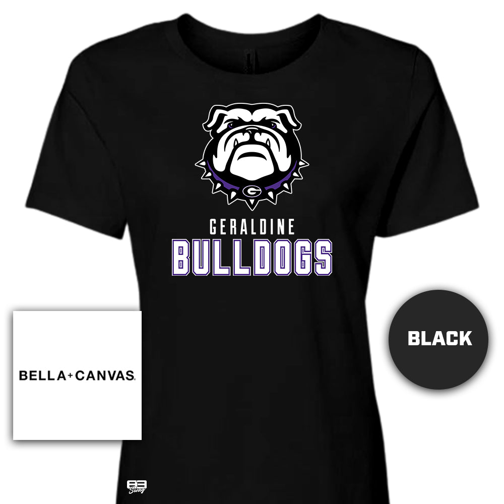 Bella + Canvas B6400 Women's Relaxed Jersey Short-Sleeve T-Shirt - Geraldine Bulldogs Football V2