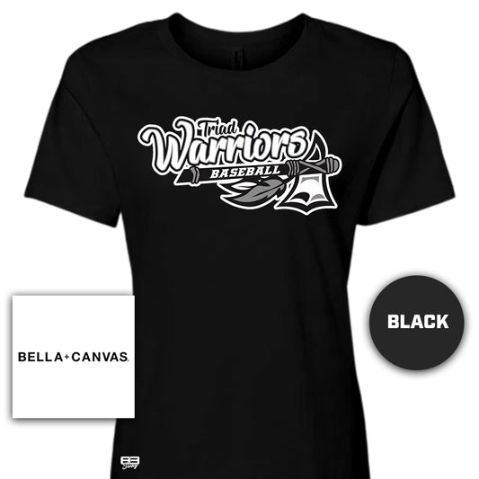 Bella + Canvas B6400 Women's Relaxed Jersey Short-Sleeve T-Shirt - Triad Warriors Baseball