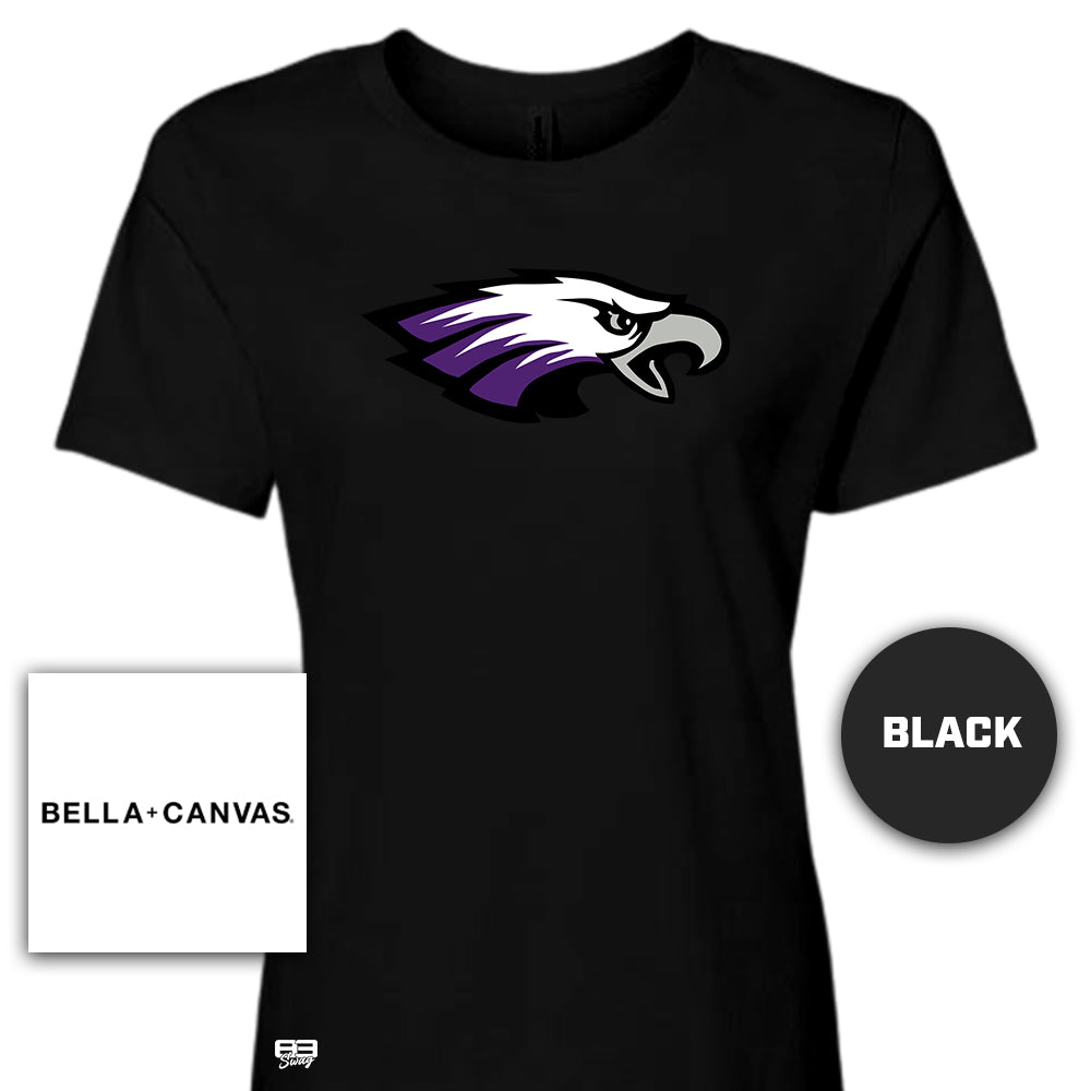 Bella + Canvas B6400 Women's Relaxed Jersey Short-Sleeve T-Shirt - Bellmawr Purple Eagles