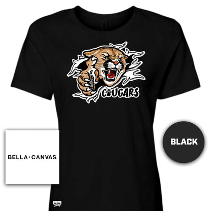 Bella + Canvas B6400 Women's Relaxed Jersey Short-Sleeve T-Shirt - North Caroline Cougars Football