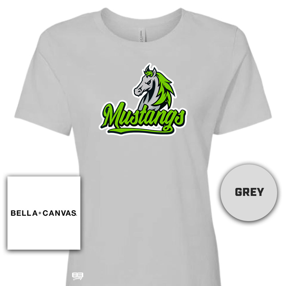 Bella + Canvas B6400 Women's Relaxed Jersey Short-Sleeve T-Shirt - Mustangs